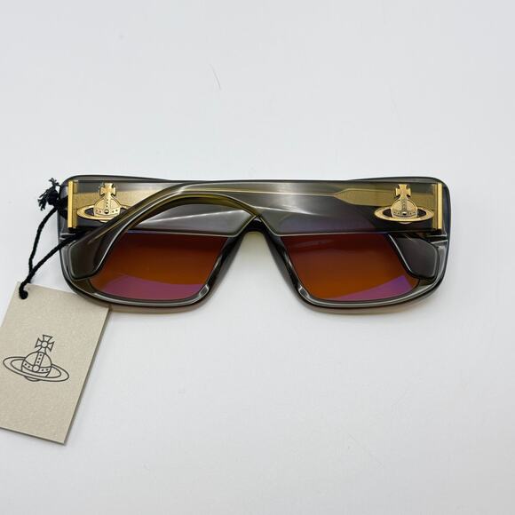 Vivienne Westwood Sunglasses Laurent VW5050 537 Khaki Frame Brown Lens 55mm New main image 12